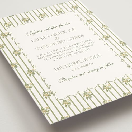 This is a daffodil wedding invitations with standard by Lisa Joanna Harrison called summer fields printing on signature in standard