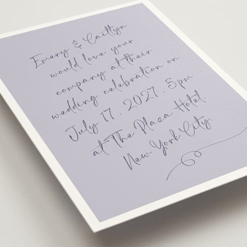 This is a amethyst wedding invitations with standard by Adelyn T. called ink scribble printing on signature in standard