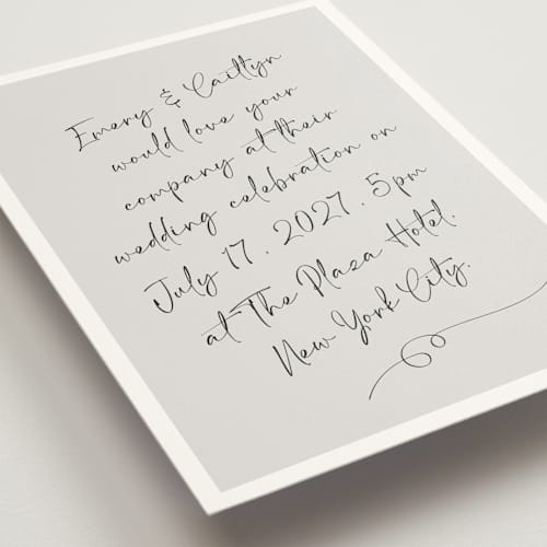 This is a ebony wedding invitations with standard by Adelyn T. called ink scribble printing on signature in standard