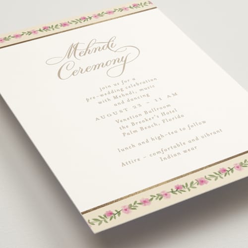 This is a shubh foil stamped wedding invitations with foil pressed by Creo Study called amalgamation - cloned printing on signature in standard