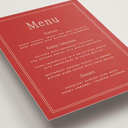 This is a cherry menu cards with standard by Ellen Schlegelmilch called cherry printing on signature in standard