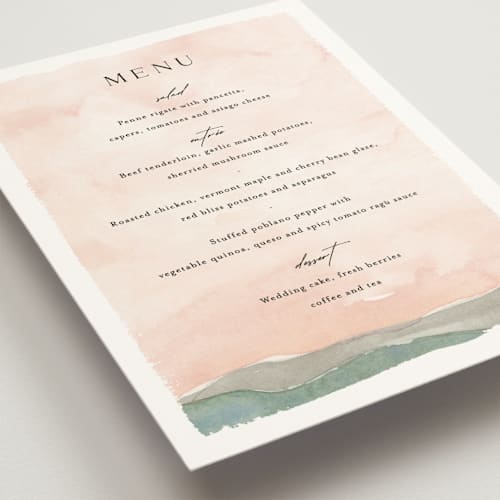This is a northern menu cards with standard by Pixel and Hank called countryside printing on signature in standard