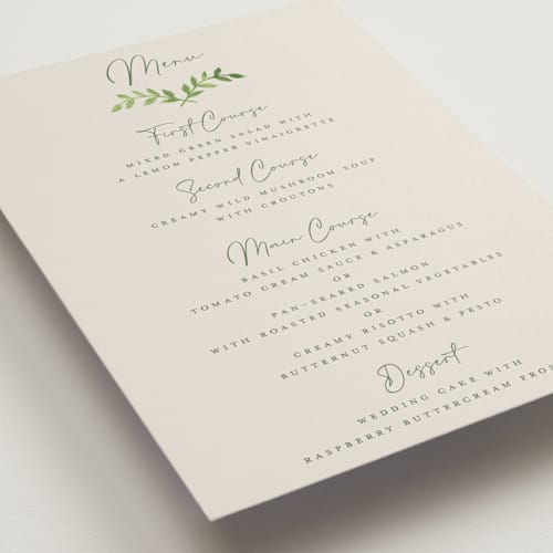 This is a summer menu cards with standard by Petra Kern called miniature mountainscape printing on signature in 5x7