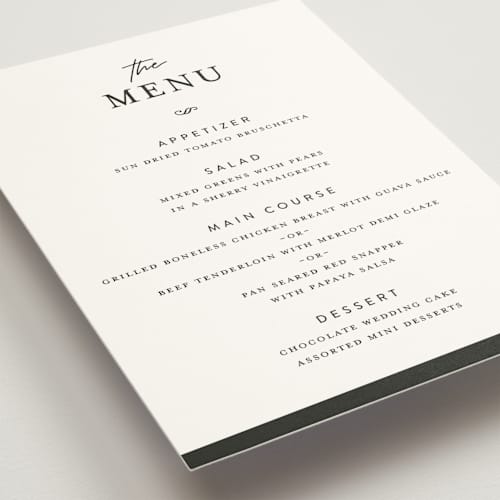 This is a cloud menu cards with standard by Pine Street Creative called as if a dream printing on signature in standard