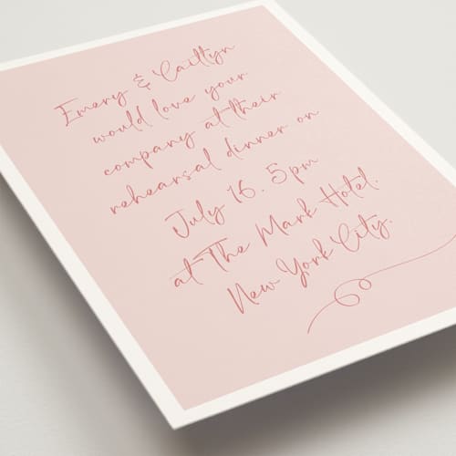 This is a rosebud rehearsal dinner invitations with standard by Adelyn T. called ink scribble printing on signature in standard