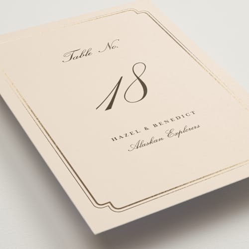 This is a bisque table numbers with foil pressed by chocomocacino called lussekatter printing on doublethick in standard