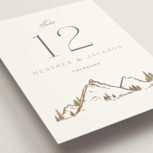 This is a earth table numbers with foil pressed by Mansi Verma called colorado printing on doublethick in standard