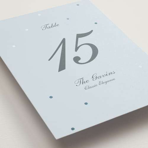 This is a sea table numbers with foil pressed by Baumbirdy called pearls printing on doublethick in standard