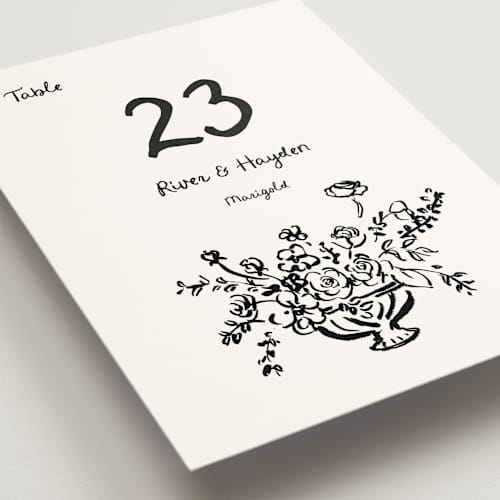 This is a sugar table numbers with standard by Cass Loh called inky printing on doublethick in standard