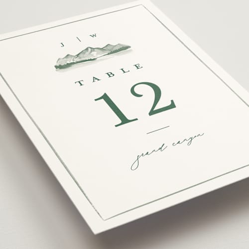 This is a pine table numbers with standard by Amy Kross called mountain ridge printing on doublethick in standard