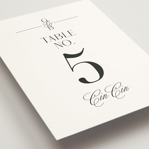 This is a caviar table numbers with standard by Olivia Raufman called grand scale printing on doublethick in standard
