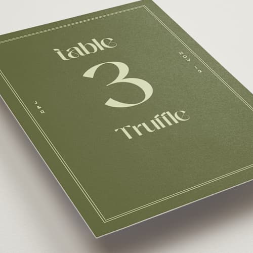 This is a kiwi table numbers with standard by Claudia Orengo called news! printing on doublethick in standard