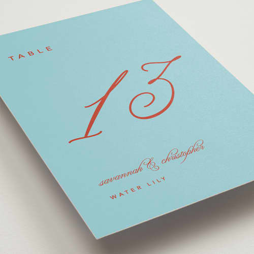 This is a sky table numbers with standard by Kelly Watkins called vivid printing on doublethick in standard