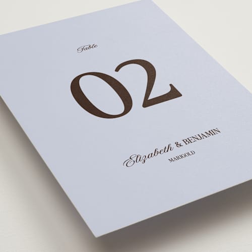 This is a blues table numbers with standard by Helena Vitto called the eternal printing on doublethick in standard