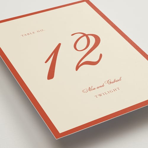 This is a cherry table numbers with standard by Ani Somi called borders printing on doublethick in standard