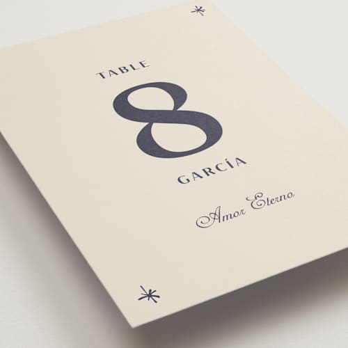 This is a indigo table numbers with standard by Ani Somi called milagro printing on doublethick in standard