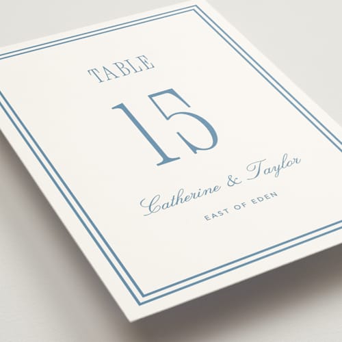 This is a ocean table numbers with standard by Kelly Schmidt called formal minimalist printing on doublethick in standard