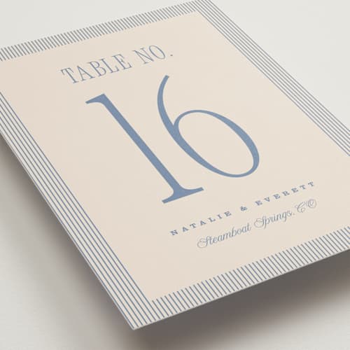 This is a baltic table numbers with standard by Pixel and Hank called linea printing on doublethick in standard