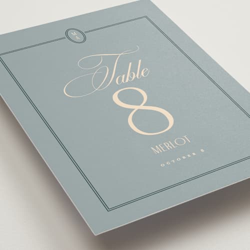 This is a ocean table numbers with standard by Owl and Toad called sophisticate printing on doublethick in standard