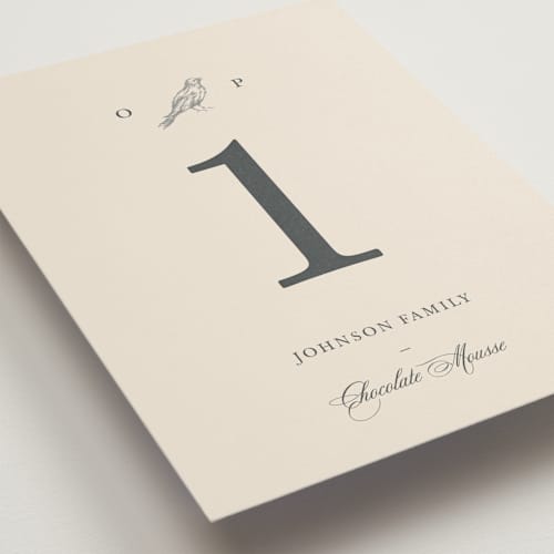 This is a champagne table numbers with standard by Sara Hicks Malone called belle meade printing on doublethick in standard