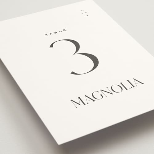 This is a diamond table numbers with standard by Heather Cairl called clarity printing on doublethick in standard