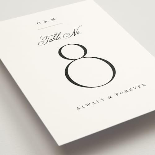 This is a leaf table numbers with standard by Kristie Kern called conley printing on doublethick in standard