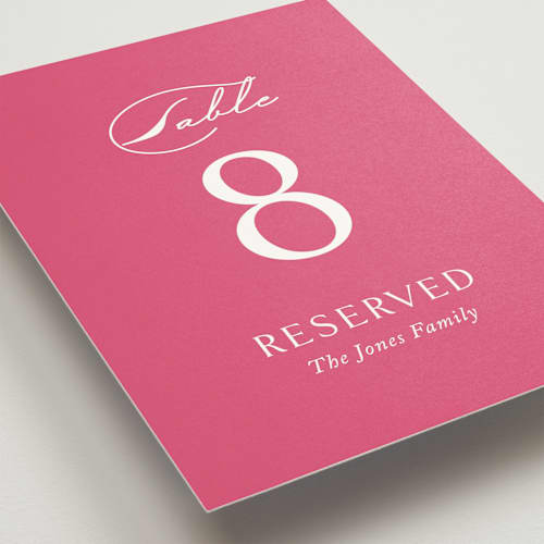 This is a carnation table numbers with standard by Jennifer Postorino called everlasting printing on doublethick in standard