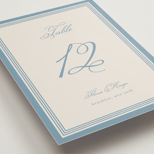 This is a provincial table numbers with standard by Kelly Watkins called emerson printing on doublethick in standard