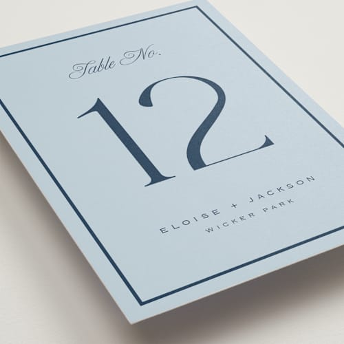 This is a hydrangea table numbers with standard by Laura Hankins called galleria printing on doublethick in standard