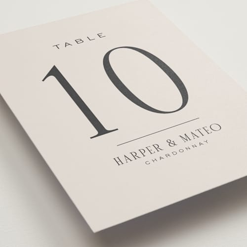 This is a sandstone table numbers with standard by Nicole Walsh called close-up printing on doublethick in standard