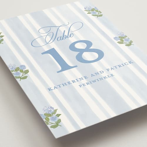 This is a ocean table numbers with standard by Creo Study called coastal crest printing on doublethick in standard