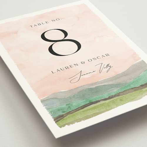 This is a northern table numbers with standard by Pixel and Hank called countryside printing on doublethick in standard
