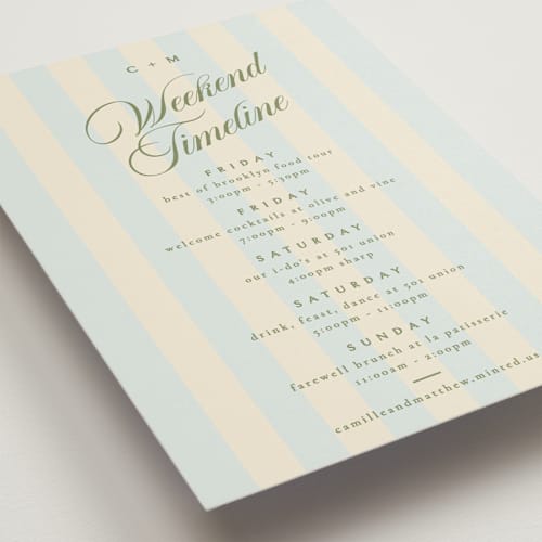 This is a sky ceremony reception essentials with standard by Kristie Kern called gilmore printing on signature in standard