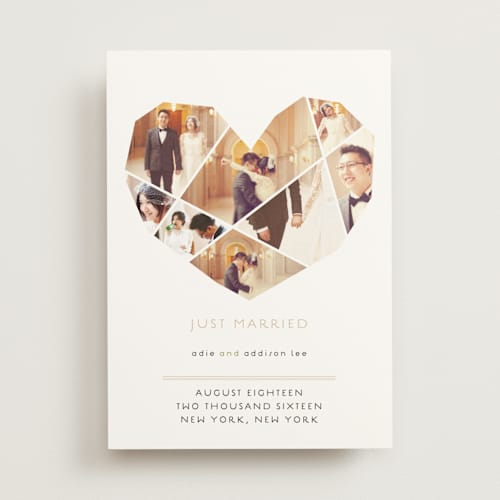 This is a camel wedding announcements with standard by fatfatin called complete love printing on signature in standard