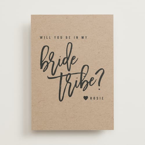 This is a kraft will you be my bridesmaid cards with standard by Hudson meet Rose called bachelorette sunnies printing on signature in standard