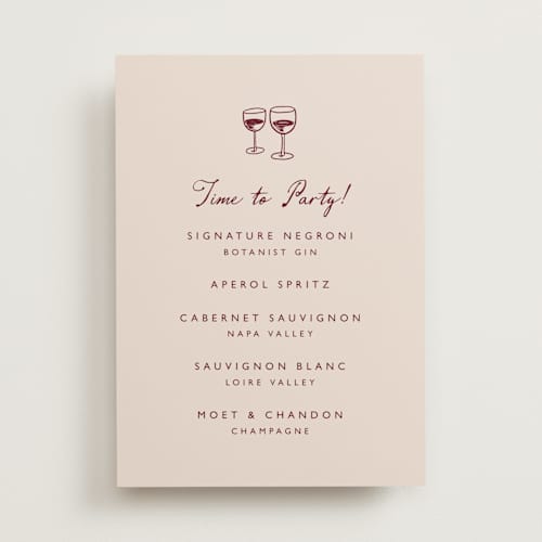 This is a wine wedding signs with standard by Katharine Watson called winery printing on doublethick in 5x7