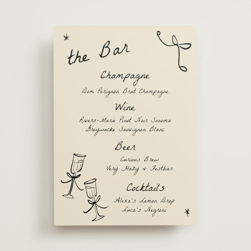 This is a vanilla wedding signs with standard by Ani Somi called roses printing on doublethick in 5x7