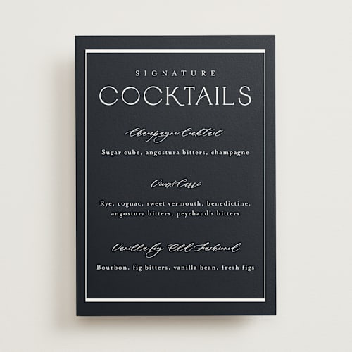 This is a ocean wedding signs with standard by Stacey Meacham called luster printing on doublethick in 5x7