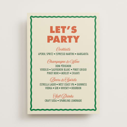 This is a lime wedding signs with standard by chocomocacino called doberge printing on doublethick in 5x7