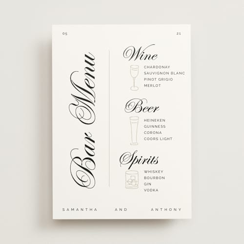 This is a cloud wedding signs with standard by Zani van Zyl called glam bar printing on doublethick in 5x7