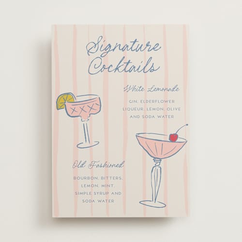 This is a ballet wedding signs with standard by Vera Lim called fun stripes printing on doublethick in 5x7