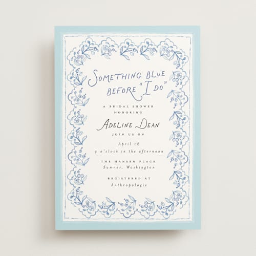 This is a frost bridal shower invitations with standard by Itsy Belle Studio called clara printing on signature in standard