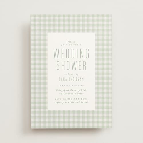 This is a mint bridal shower invitations with standard by Lea Delaveris called charming printing on signature in standard