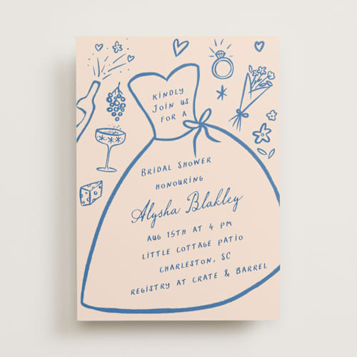 This is a royal bridal shower invitations with standard by chocomocacino called chomchom printing on signature in standard