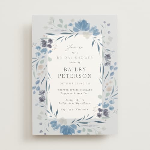 This is a ice bridal shower invitations with standard by Nicoletta Savod called autumn showers printing on signature in standard