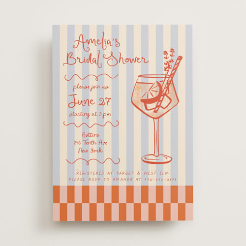 This is a citrus bridal shower invitations with standard by Jenna Holcomb called spritz printing on signature in standard