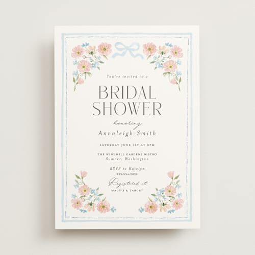 This is a cornflower bridal shower invitations with standard by Itsy Belle Studio called brianna printing on signature in standard