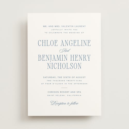 This is a ocean wedding invitations with standard by Kelly Schmidt called woods printing on signature in standard