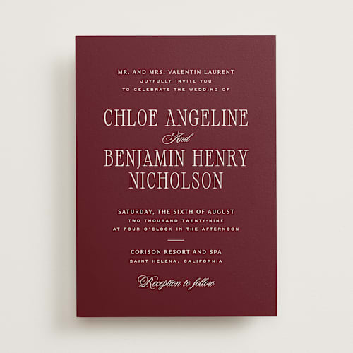 This is a vineyard wedding invitations with standard by Kelly Schmidt called woods printing on signature in standard