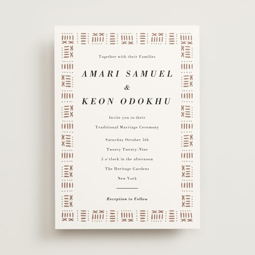 This is a ivory wedding invitations with standard by Oma N. Ramkhelawan called amari printing on signature in standard